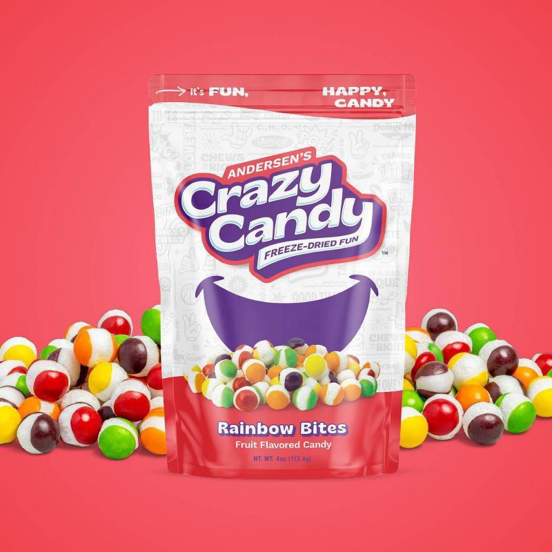 slide 3 of 4, Crazy Candy Freeze Dried Candy - Rainbow Bites - 3.9oz, 3.9 oz