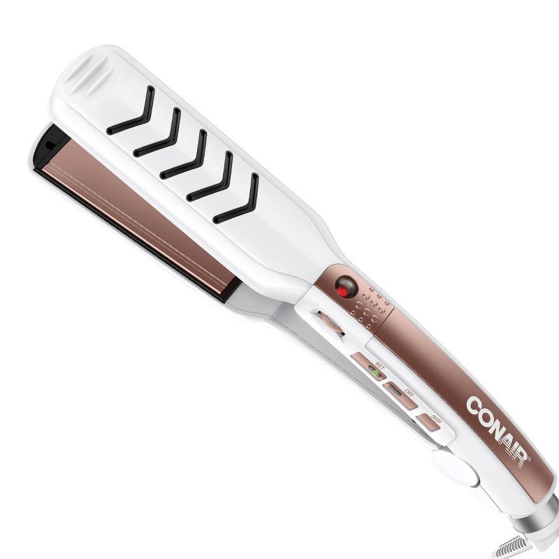 slide 3 of 5, Conair Double Ceramic Wet to Dry Flat Hair Iron - 1 1/2", 1 ct