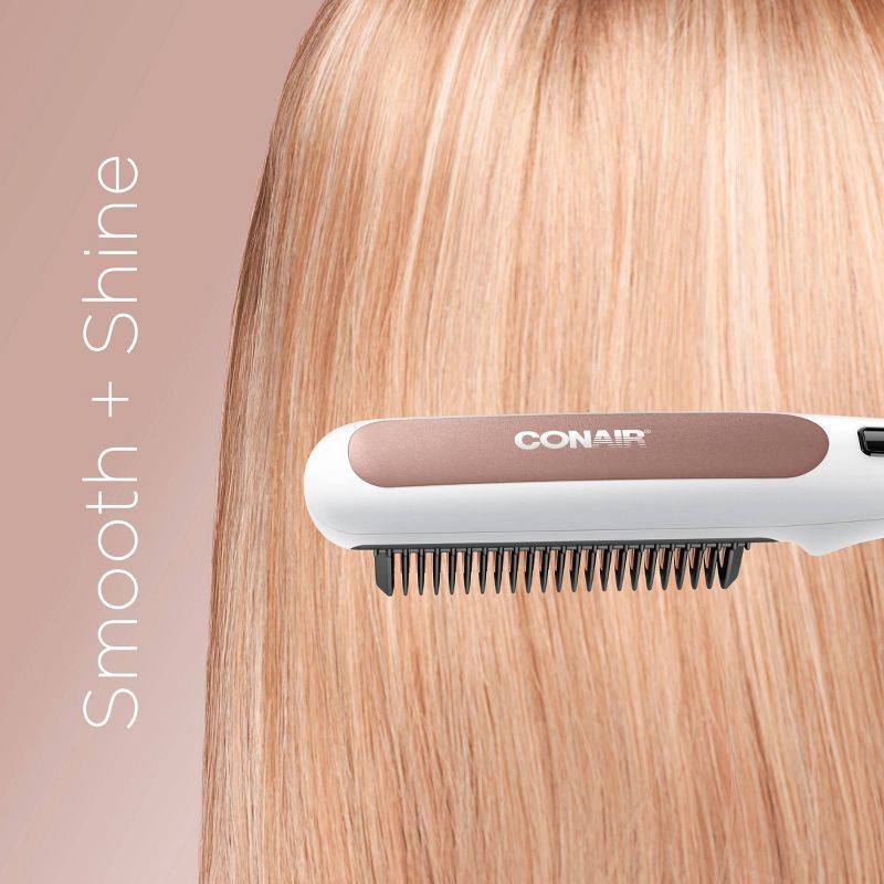 slide 6 of 10, Conair Double Ceramic Hair Styling Brush - White, 1 ct