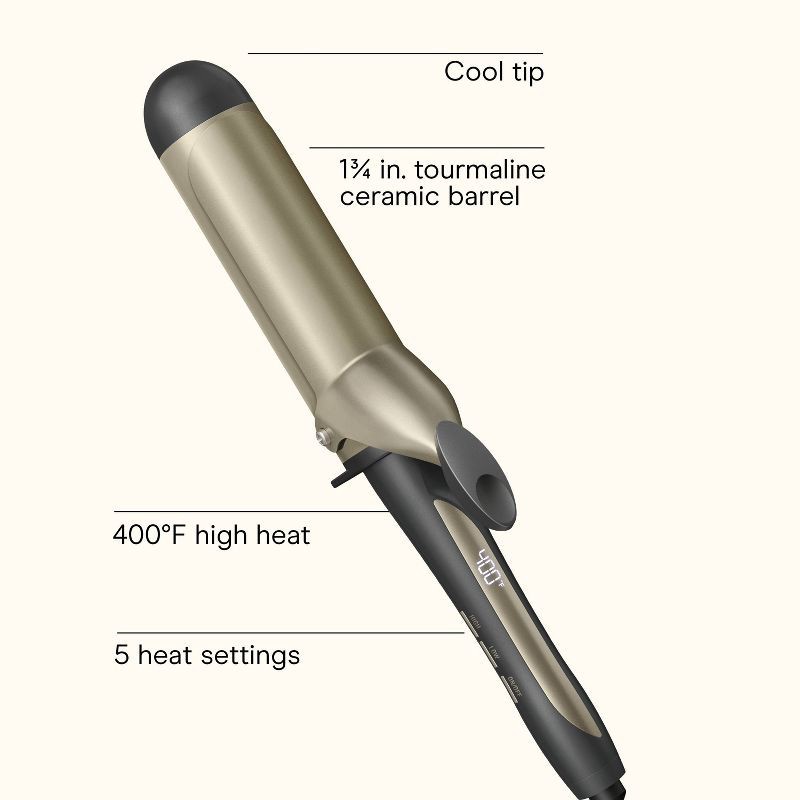 slide 2 of 9, InfinitiPRO by Conair INFINITI PRO CONAIR 1¾-Inch Tourmaline Ceramic Curling Iron, 1 ct