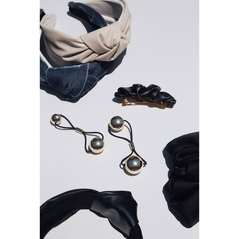 slide 11 of 11, Kristin Ess The Luxe Vegan Leather Headband - Black, 1 ct