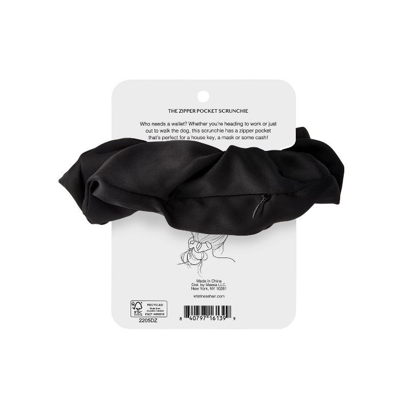 slide 10 of 10, Kristin Ess The Hidden Pocket Scrunchie Hair Elastic, 1 ct