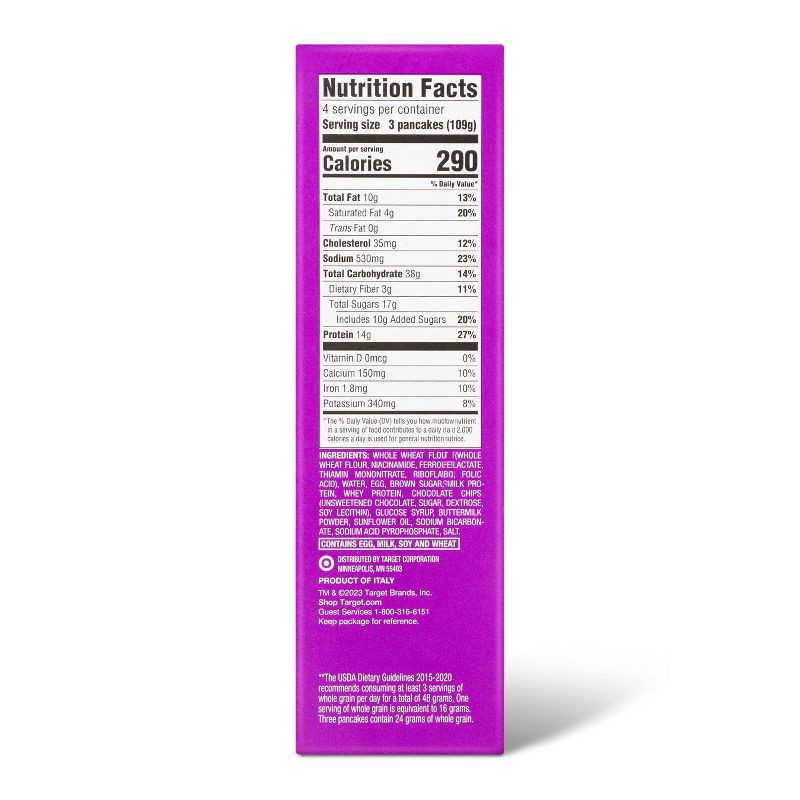 slide 2 of 3, Chocolate Chip Frozen Protein Pancakes - 15.38oz - Good & Gather™, 15.38 oz