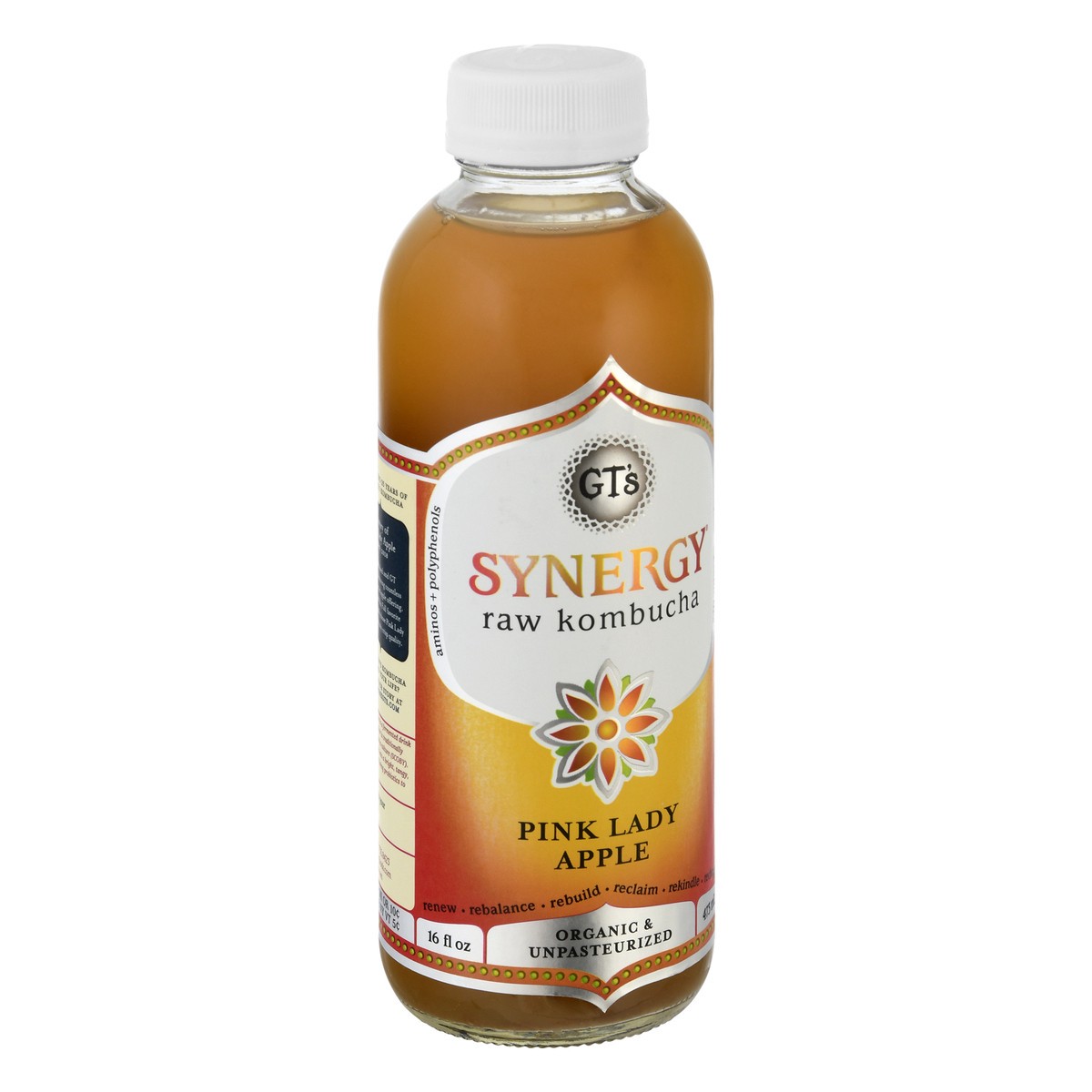 slide 13 of 13, GT's Synergy Raw Pink Lady Apple Kombucha 16 oz, 16 fl oz