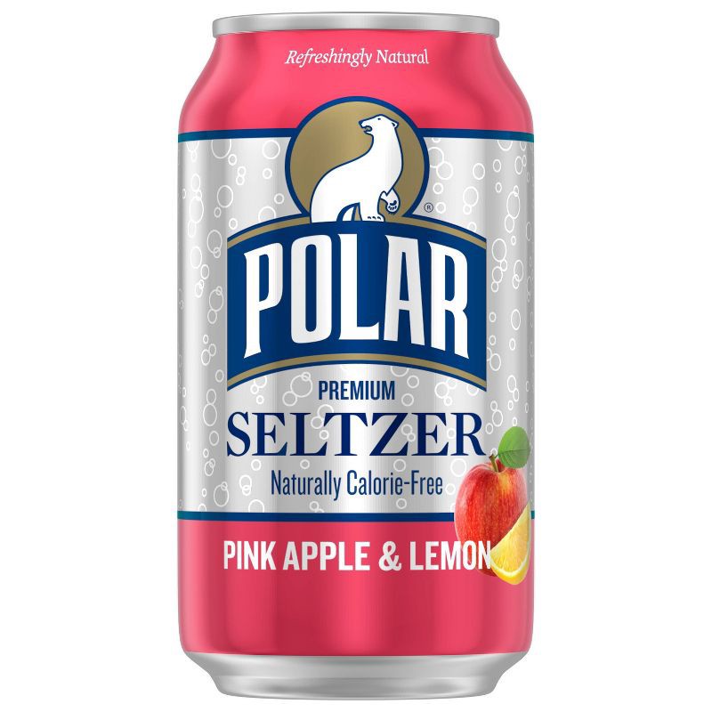 slide 2 of 6, Polar Beverages Polar Pink Apple and Lemon Seltzer Water - 8pk/12 fl oz Cans, 8 ct; 12 fl oz