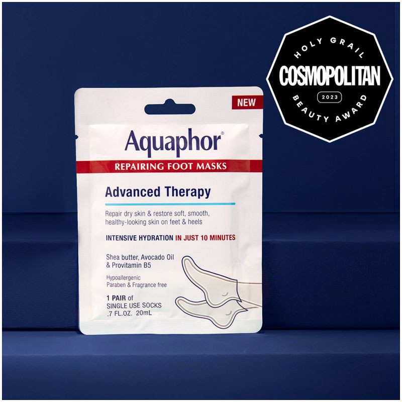 slide 3 of 12, Aquaphor Advanced Therapy Repairing Foot Mask - 0.7 fl oz, 0.7 fl oz