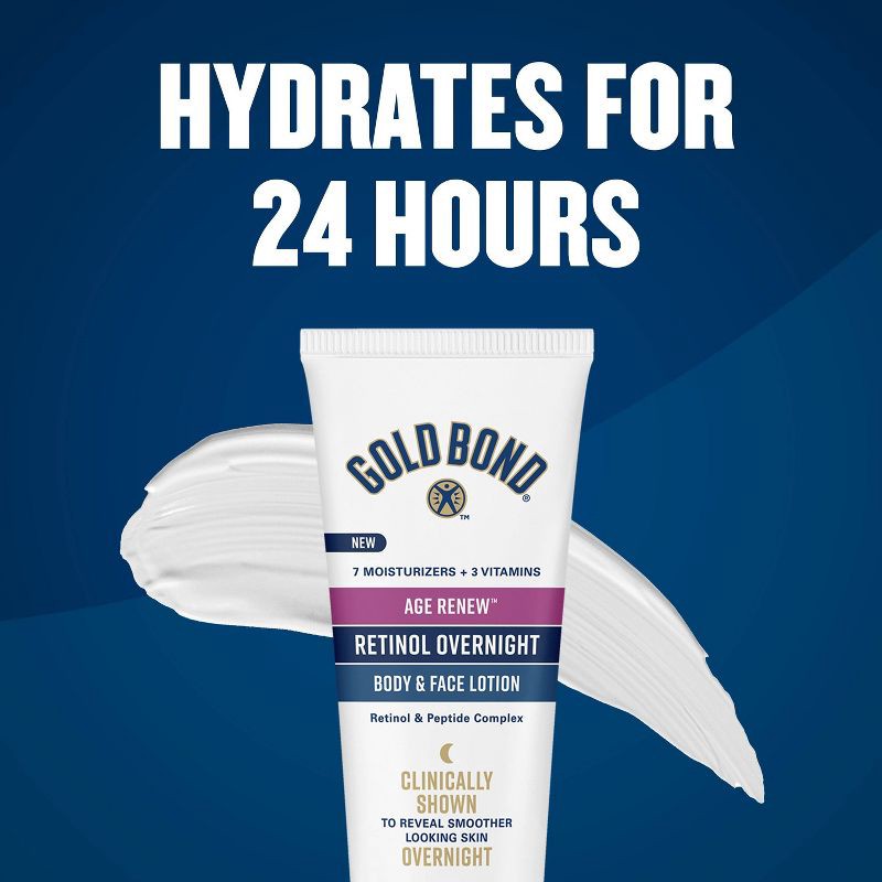 slide 8 of 10, Gold Bond Retinol Overnight Unscented Face and Body Lotion - 7oz, 7 oz