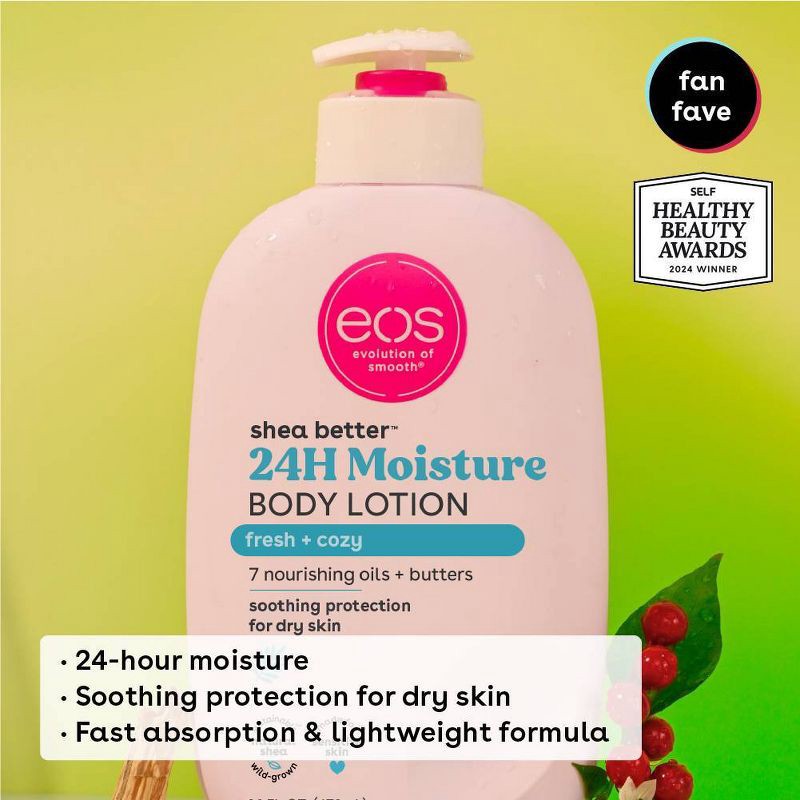 slide 3 of 7, eos Shea Better Fresh and Cozy Moisture Body Lotion - 16 fl oz, 16 fl oz