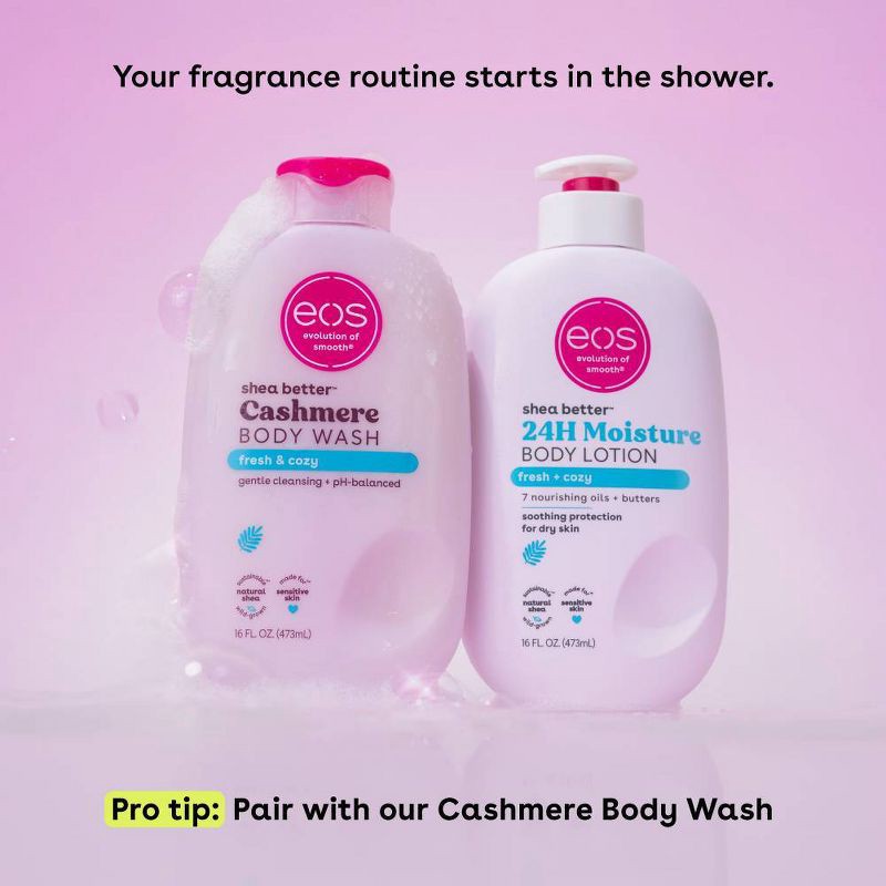 slide 7 of 8, eos Shea Better 24H Moisture Body Lotion - Fresh & Cozy - 16 fl oz, 16 fl oz