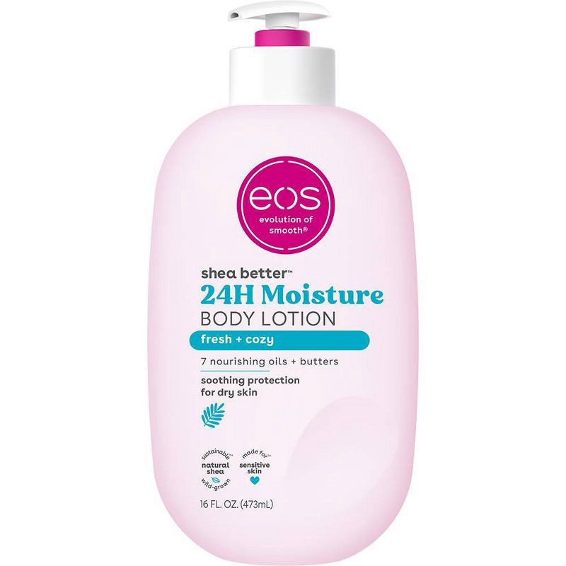 slide 1 of 8, eos Shea Better 24H Moisture Body Lotion - Fresh & Cozy - 16 fl oz, 16 fl oz