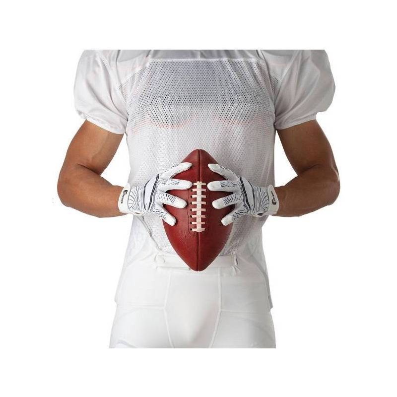 slide 3 of 3, Cutters Game Day Receiver Youth Sports Gloves - White Topo S/M, 1 ct