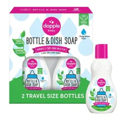 Dapple On the Go Fragrance Free Dish Soap - Travel Size - 6 fl oz/2pk