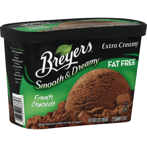slide 2 of 2, Breyers Fat Free French Chocolate Ice Cream, 1.5 qt