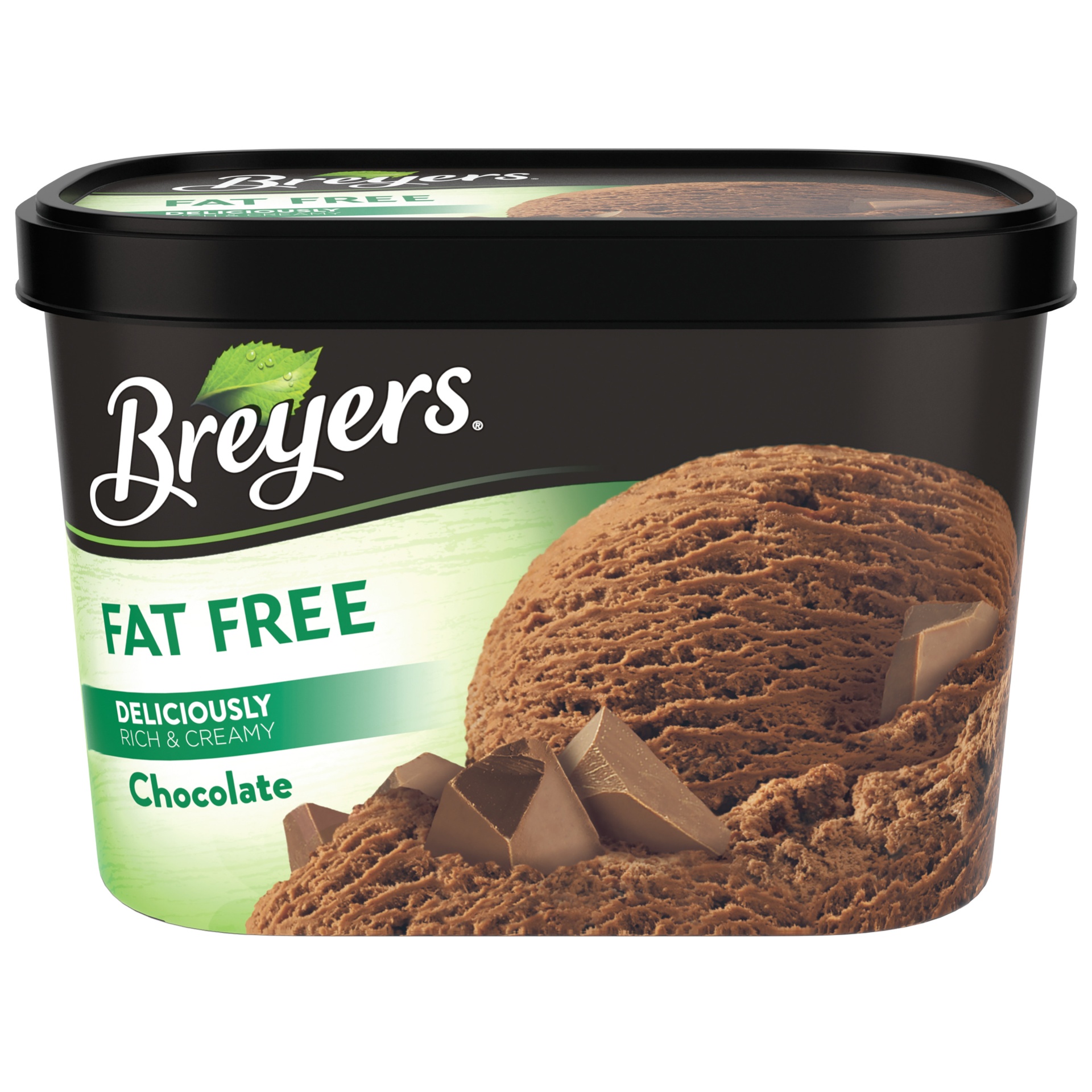 slide 1 of 2, Breyers Fat Free French Chocolate Ice Cream, 1.5 qt
