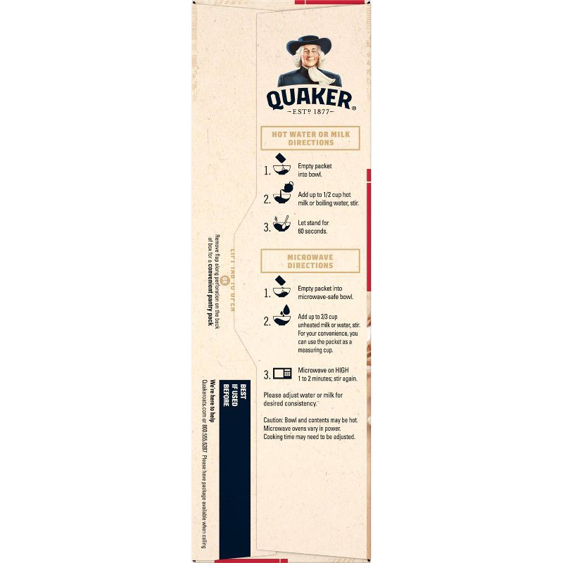 slide 4 of 5, Quaker Instant Oatmeal Original - 10ct/9.8oz, 10 ct, 9.8 oz