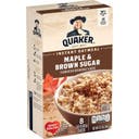 Quaker Instant Oatmeal Maple Brown Sugar 8ct: 100 Percent Whole Grain, No Artificial Sweeteners