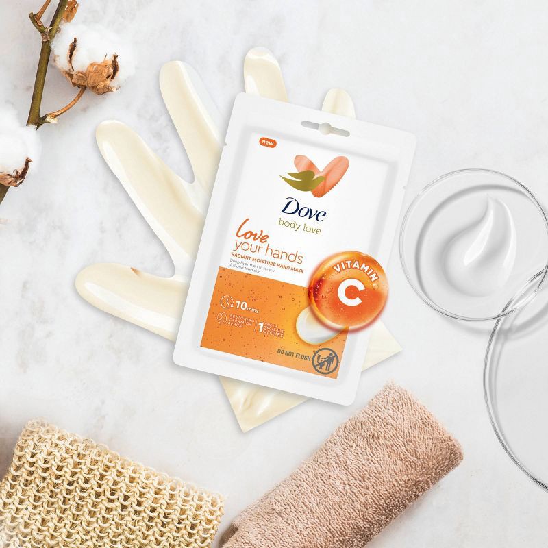 slide 5 of 11, Dove Beauty Love Radiant Moisture Hand Mask - 1 pair, 1 ct