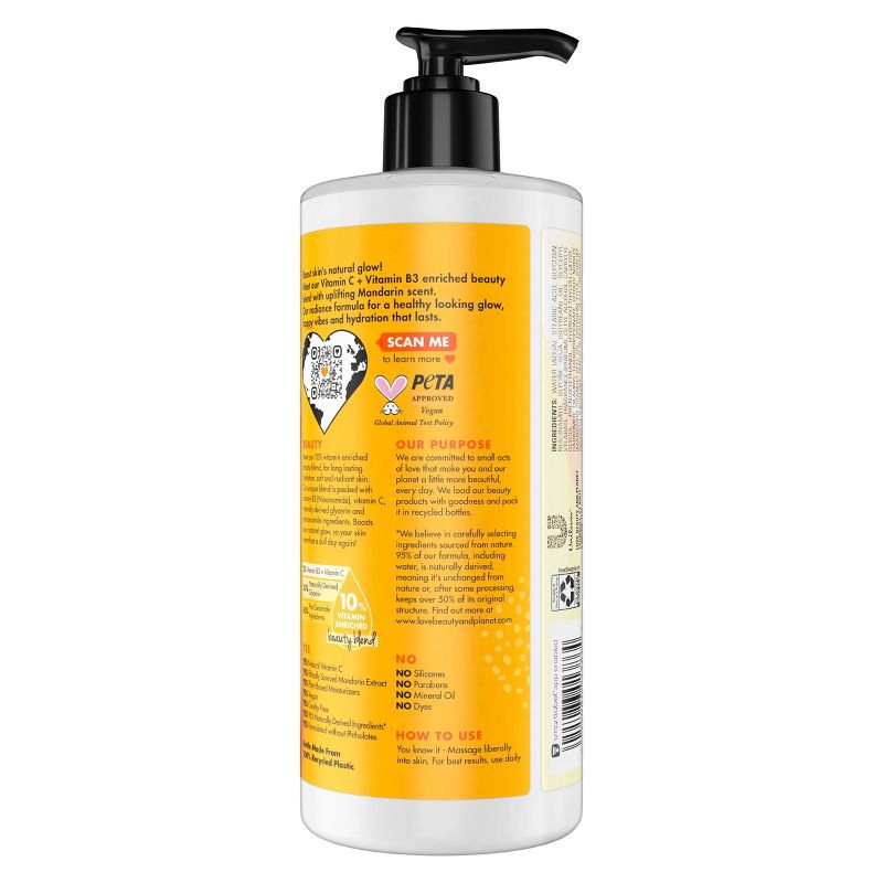 slide 2 of 5, Love Beauty and Planet Glowing Mandarin and Vitamin C Pump Body Lotion - 16 fl oz, 16 fl oz