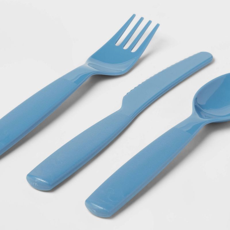 slide 3 of 3, 18pc Plastic Kids' Silverware Set - Pillowfort™, 18 ct