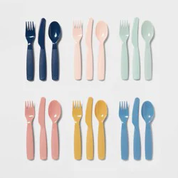 18pc Plastic Kids' Silverware Set - Pillowfort™