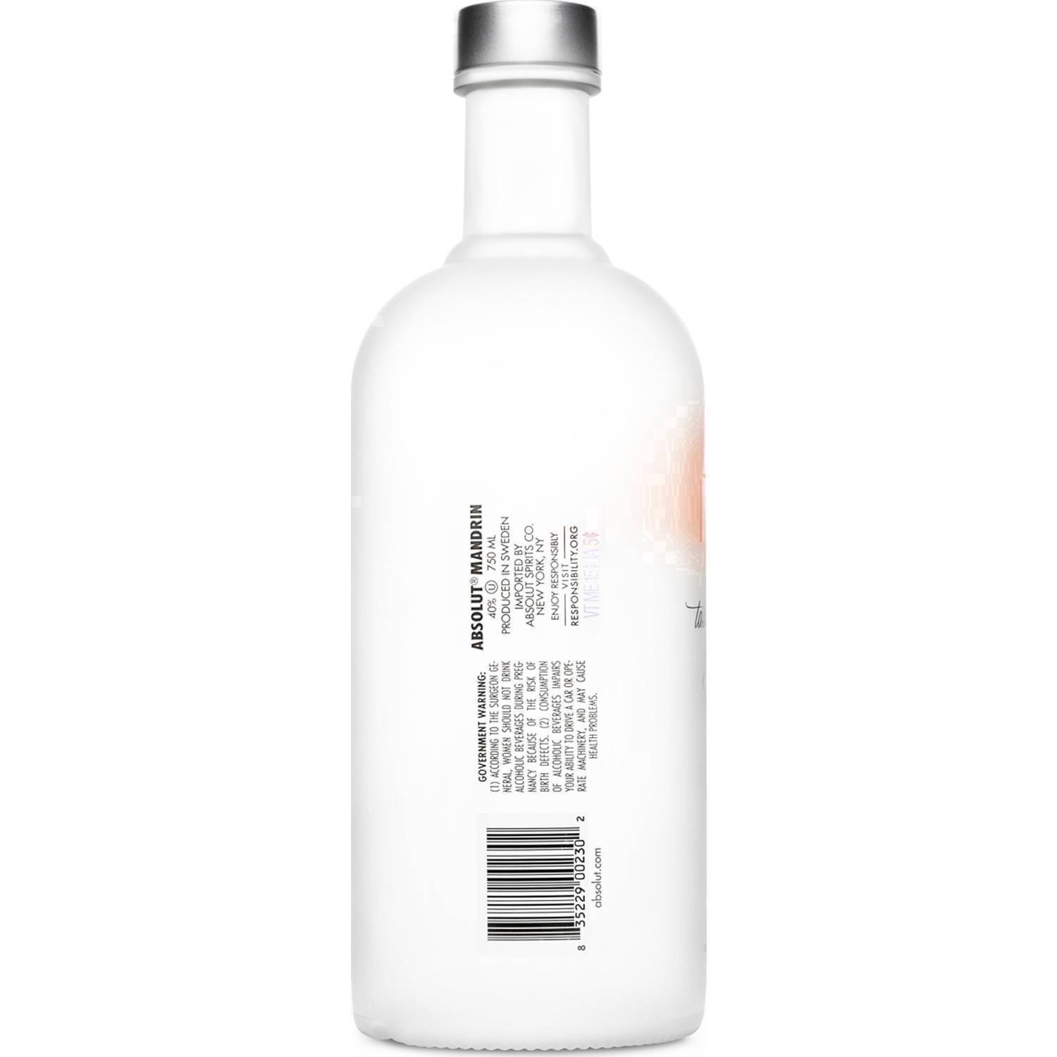 slide 6 of 34, Absolut Mandarin Vodka Bottle, 750 ml