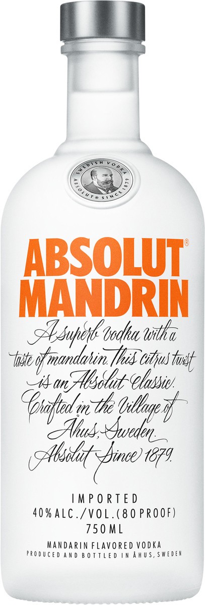 slide 1 of 34, Absolut Mandarin Vodka Bottle, 750 ml