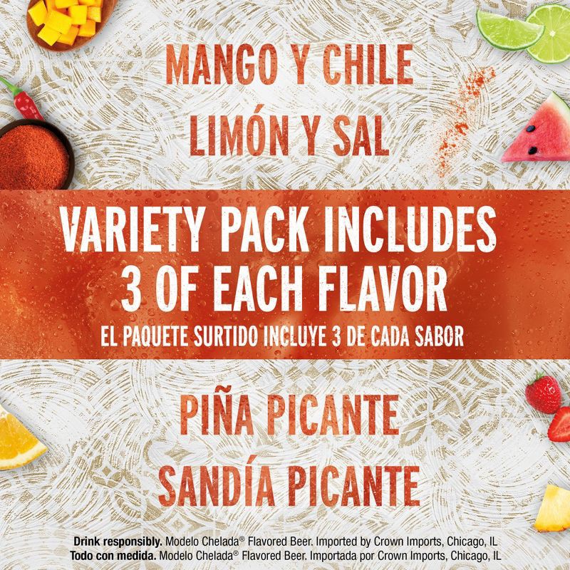 slide 3 of 10, Modelo Especial Modelo Chelada Variety Pack Flavored Beer - 12 fl oz/12pk Cans, 12 ct; 12 fl oz