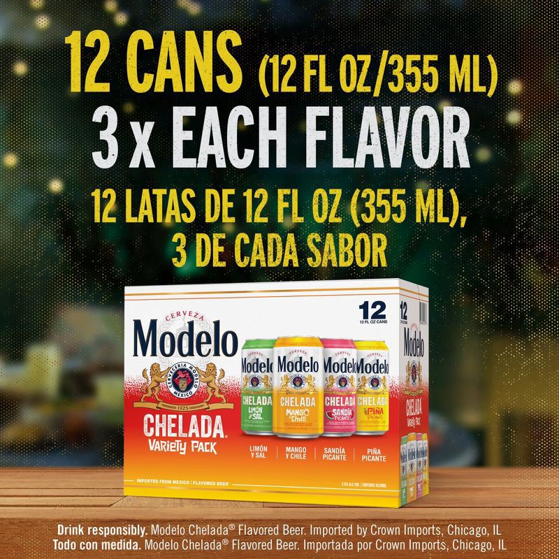 slide 7 of 9, Modelo Especial Modelo Chelada Variety - 12pk/12 fl oz Cans, 12 ct; 12 fl oz