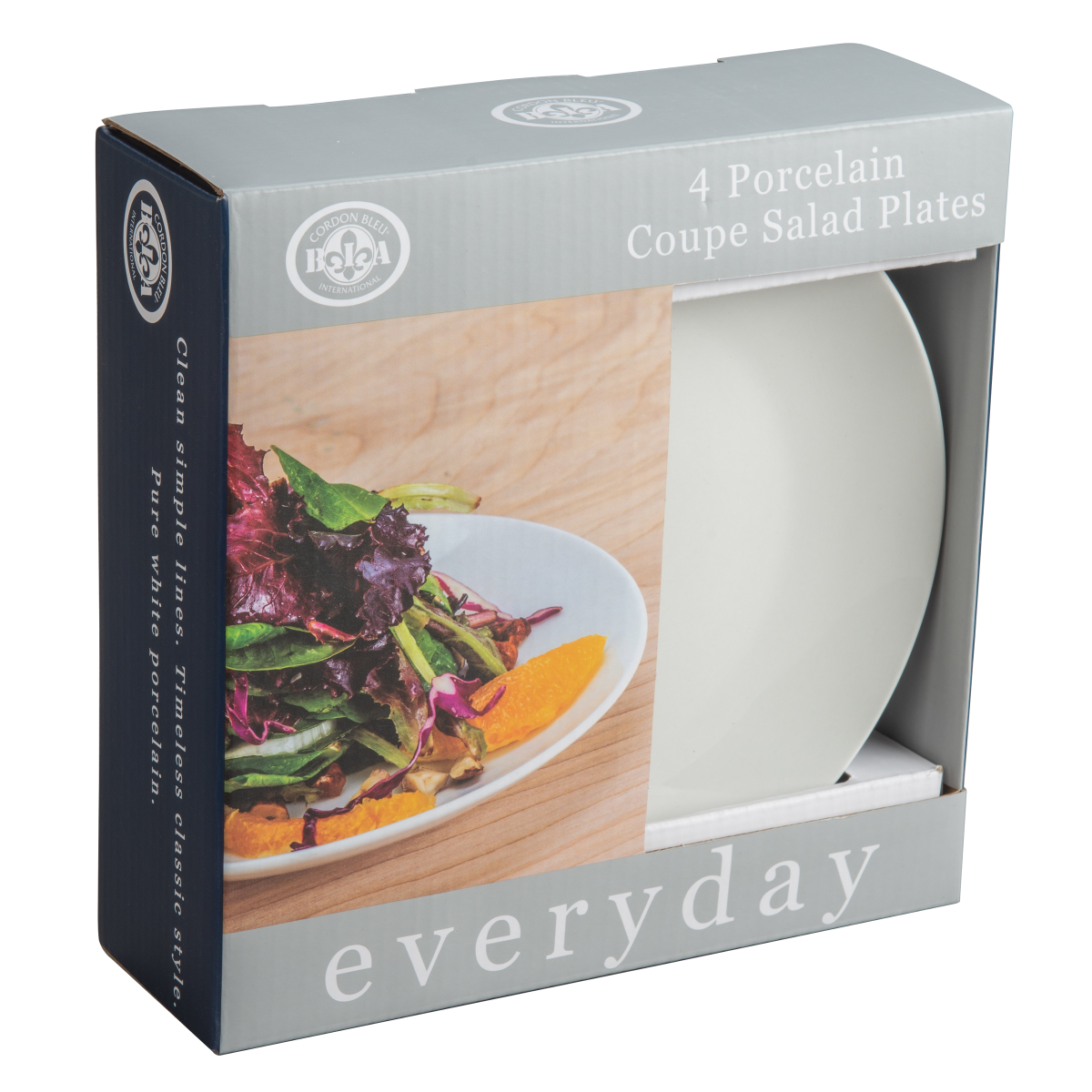 slide 1 of 1, BIA Cordon Bleu Porcelain Coupe Salad Plate, 8in, 4 ct