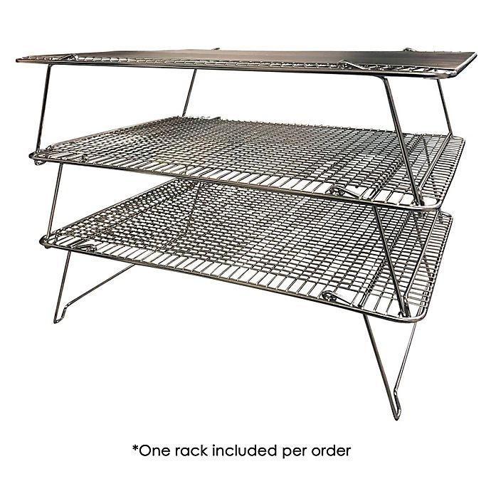 slide 4 of 7, Hamilton Housewares Stainless Steel Stackable Cooling Rack, 12 in x 17 in