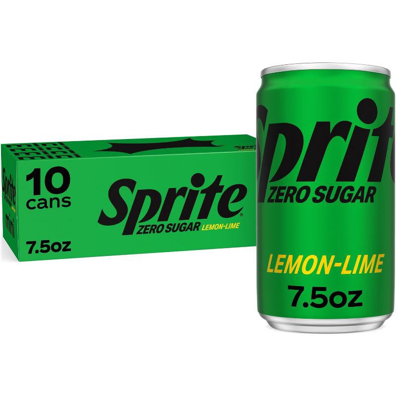 slide 1 of 6, Sprite Zero Sugar Soda - 10pk/7.5 fl oz Mini-Cans, 10 ct; 7.5 fl oz