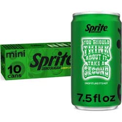 Sprite Zero Sugar Soda - 10pk/7.5 fl oz Mini-Cans