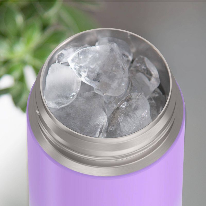 Thermos 16 oz Funtainer Insulated Stainless Steel Straw Bottle, Purple