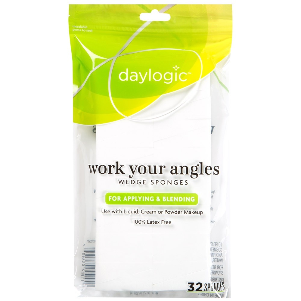 slide 1 of 1, Daylogic Work Your Angles Wedge Sponges, 32 ct