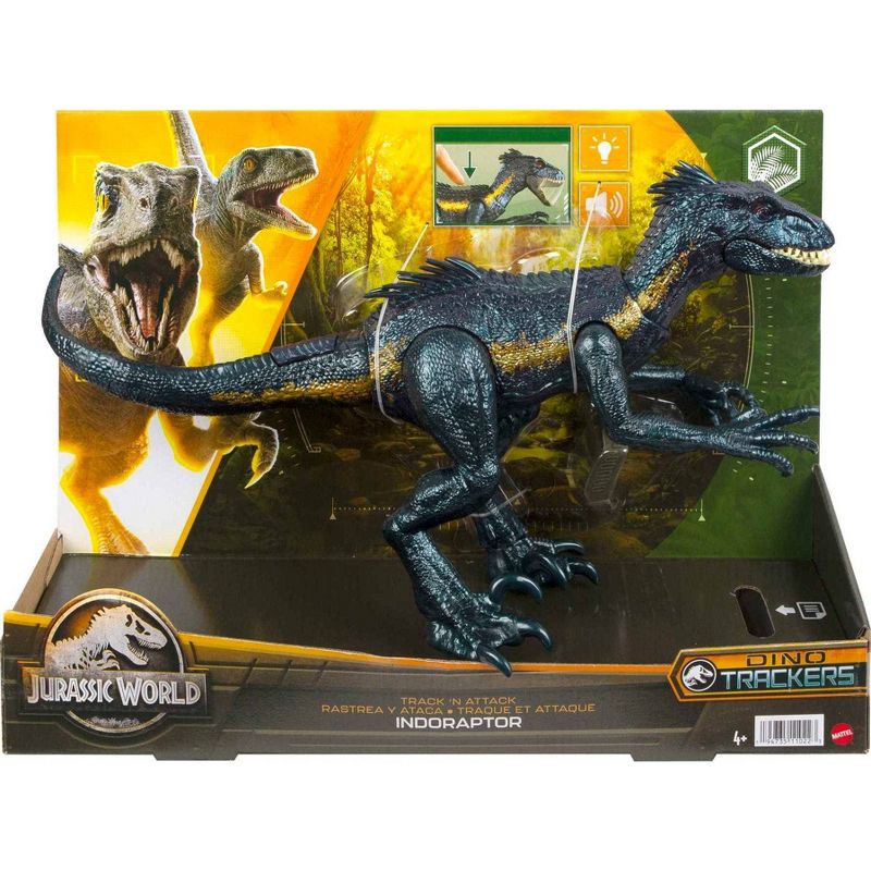 slide 2 of 8, Mattel Jurassic World Dino Trackers Track 'N Attack Indoraptor Action Figure, 1 ct