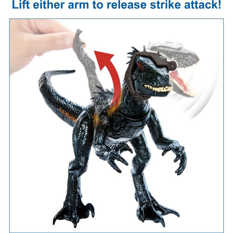 slide 3 of 8, Mattel Jurassic World Dino Trackers Track 'N Attack Indoraptor Action Figure, 1 ct