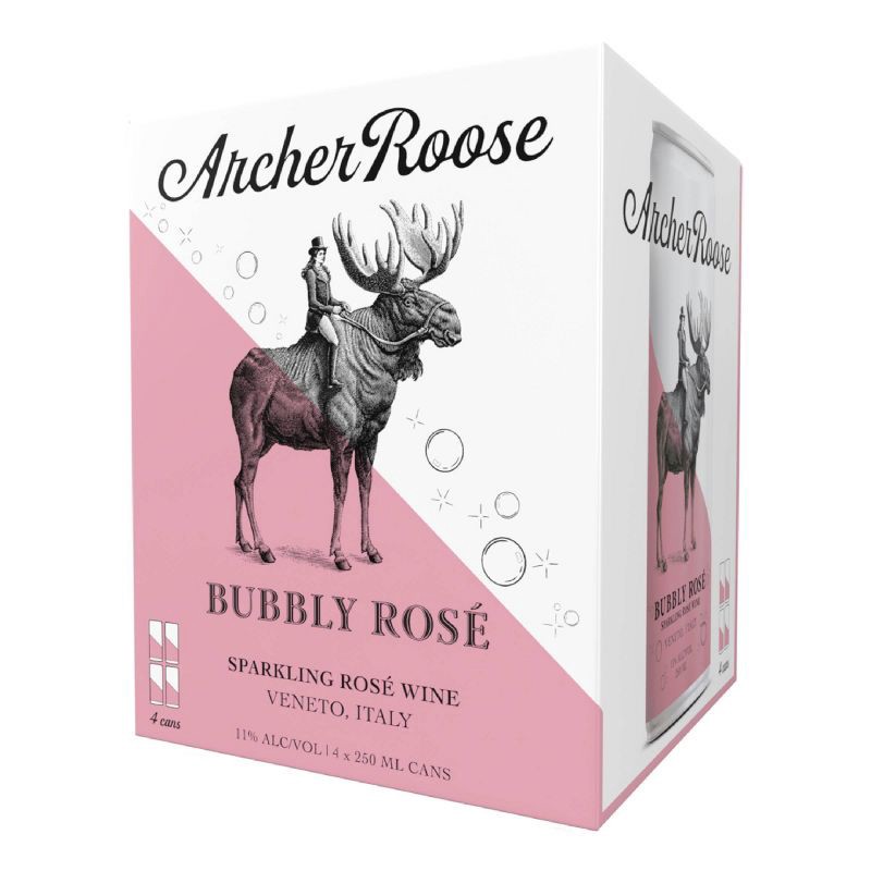 slide 4 of 6, Archer Roose Bubbly Rose - 4pk/250ml Cans, 4 ct; 250 ml