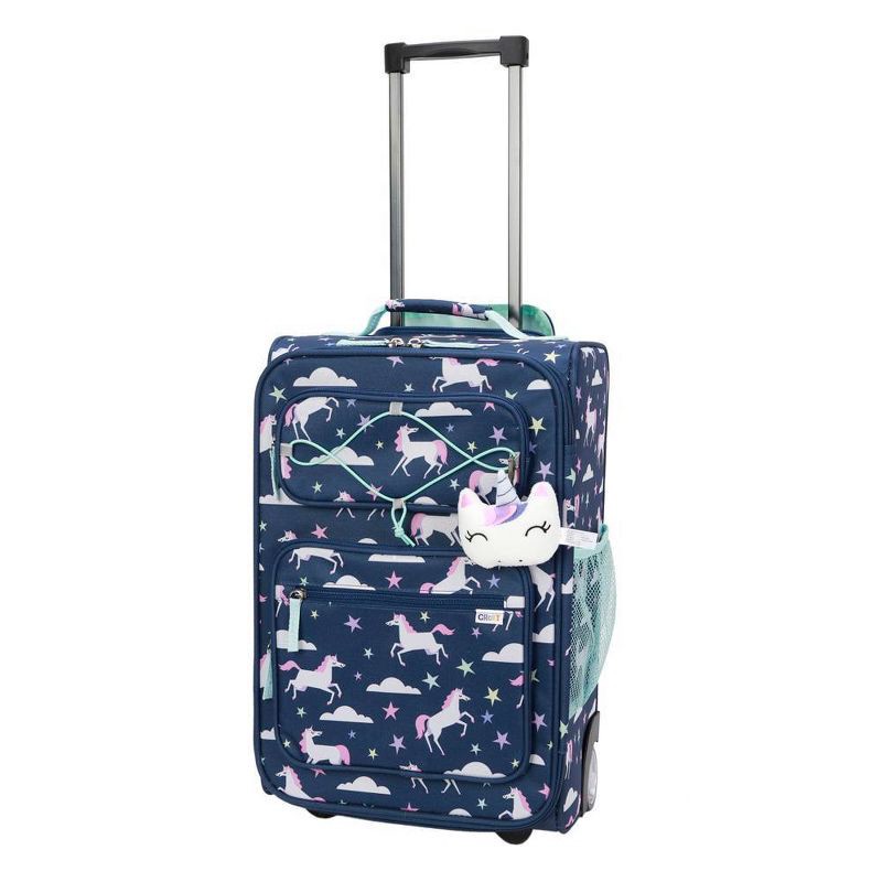 slide 3 of 10, Crckt Kids' Softside Carry On Suitcase - Unicorn Cloud, 1 ct