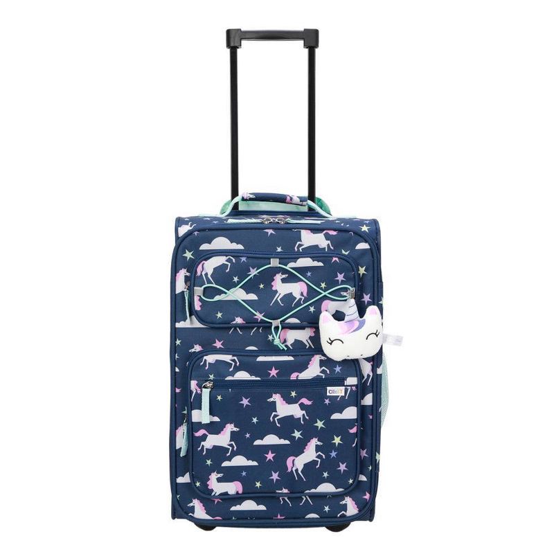 slide 1 of 10, Crckt Kids' Softside Carry On Suitcase - Unicorn Cloud, 1 ct