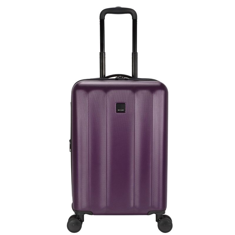 slide 1 of 8, Skyline Hardside Carry On Spinner Suitcase - Dark Purple, 1 ct