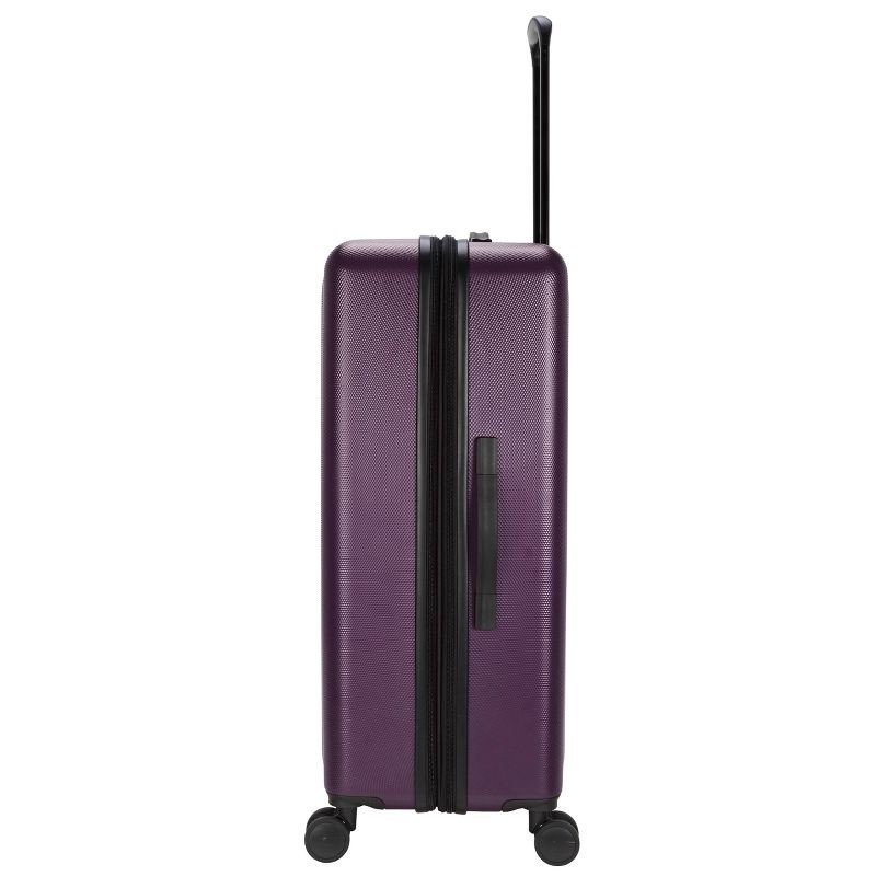 slide 3 of 8, Skyline Hardside Large Checked Spinner Suitcase - Dark Purple, 1 ct