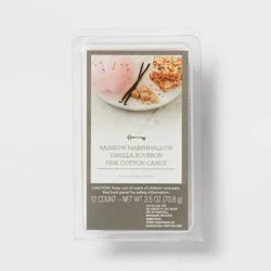 12 Cube Rainbow Marshmallow, Vanilla Bourbon & Pink Cotton Candy Melts - Threshold™