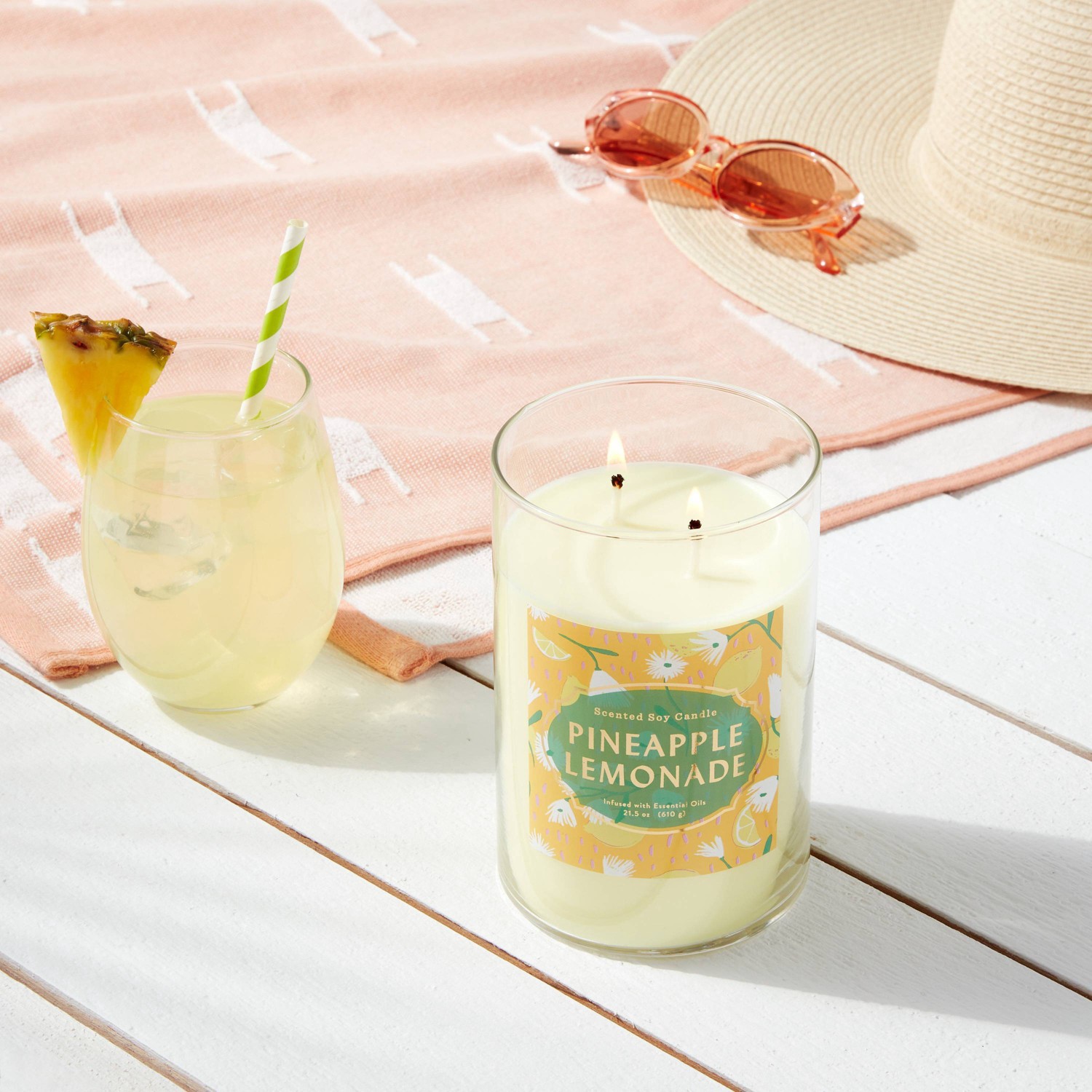 Strawberry Lemonade Scented Jar Candle