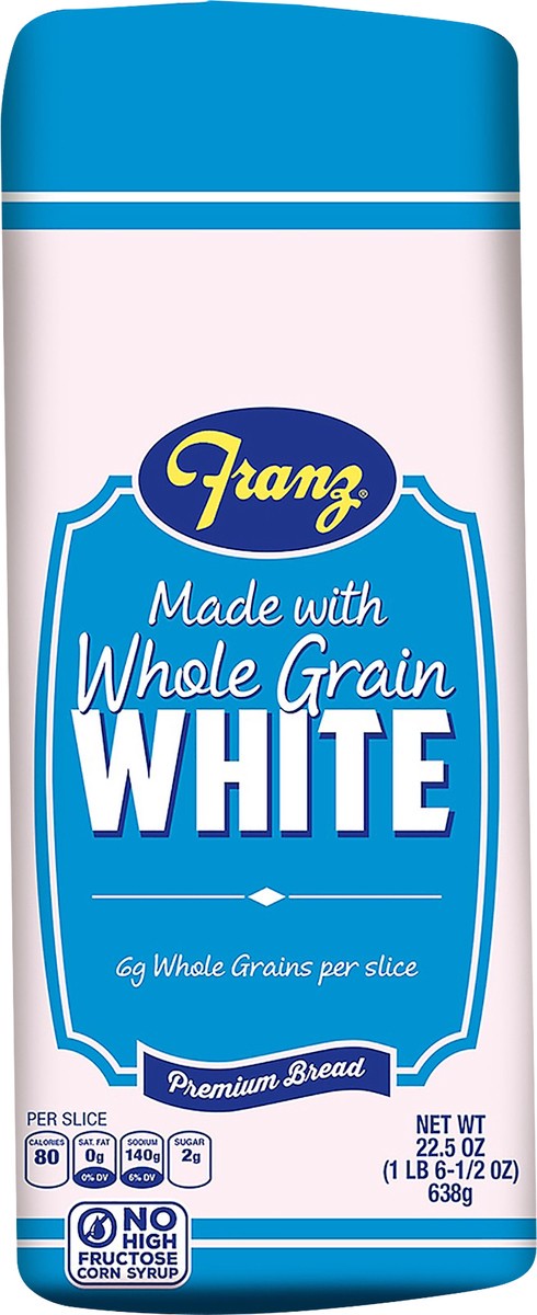 slide 3 of 6, Franz Whole Grain White Sandwich Bread 22.5oz, 22.5 oz