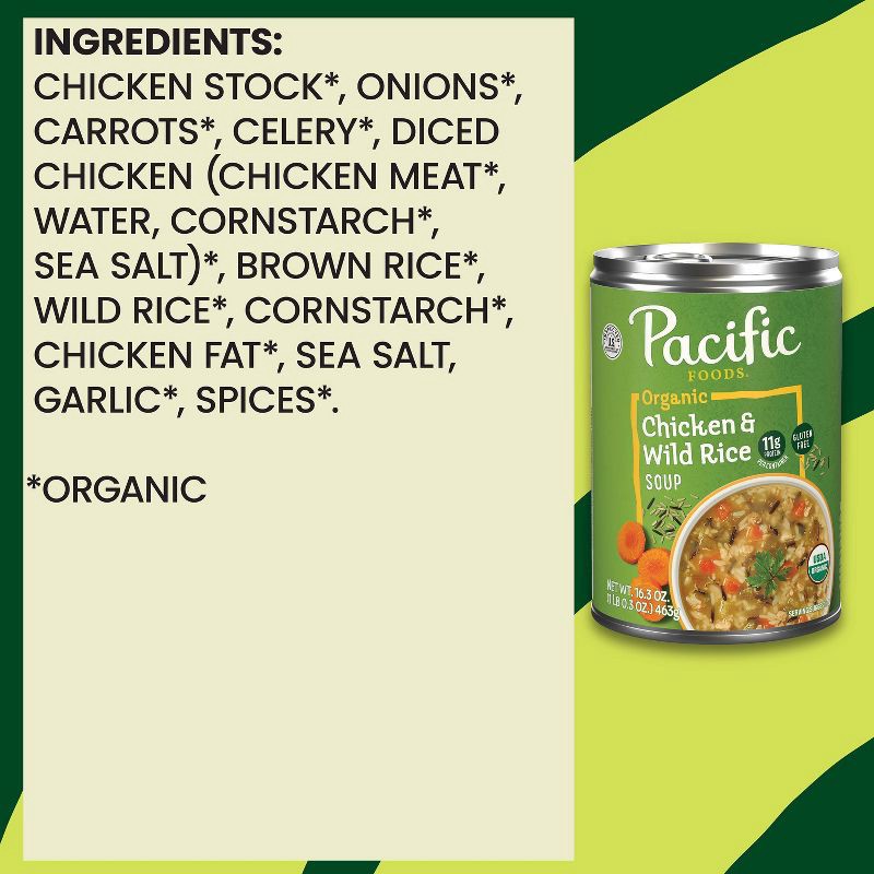 slide 4 of 11, Pacific Foods Organic Gluten Free Chicken & Wild Rice Soup - 16.3oz, 16.3 oz