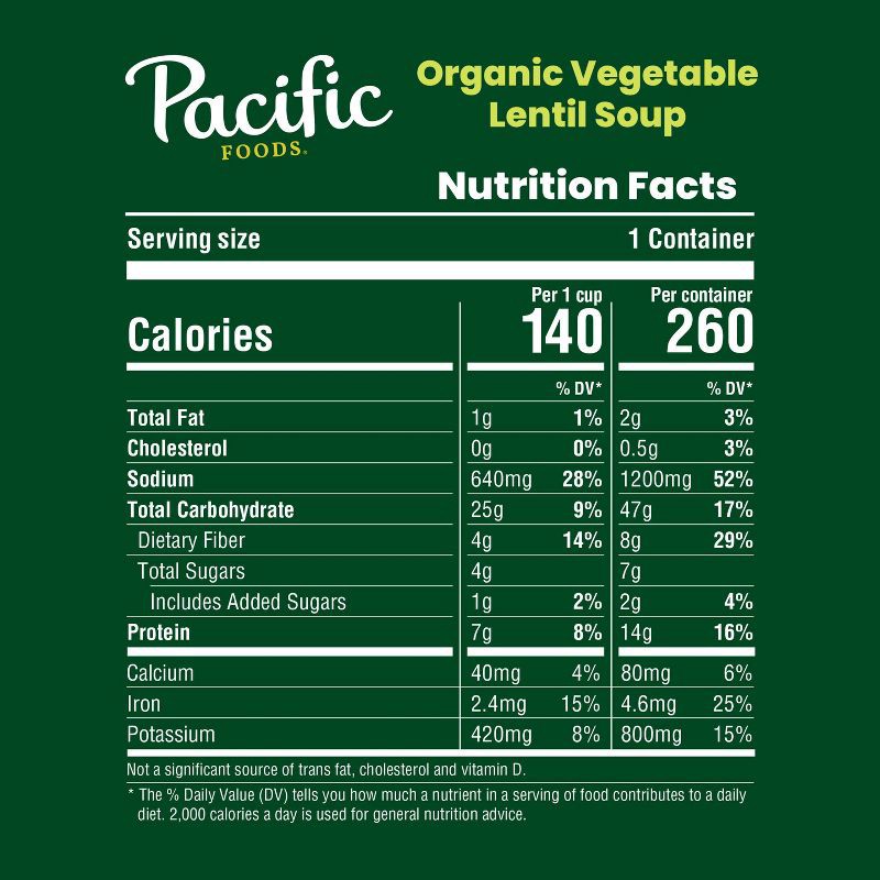 slide 5 of 11, Pacific Foods Organic Plant Based Vegetable Lentil & Roasted Red Pepper Soup - 16.3oz, 16.3 oz