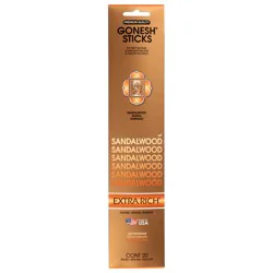 Gonesh Incense Gonesh Sticks Incense Air Freshener, Sandalwood, 20 Each