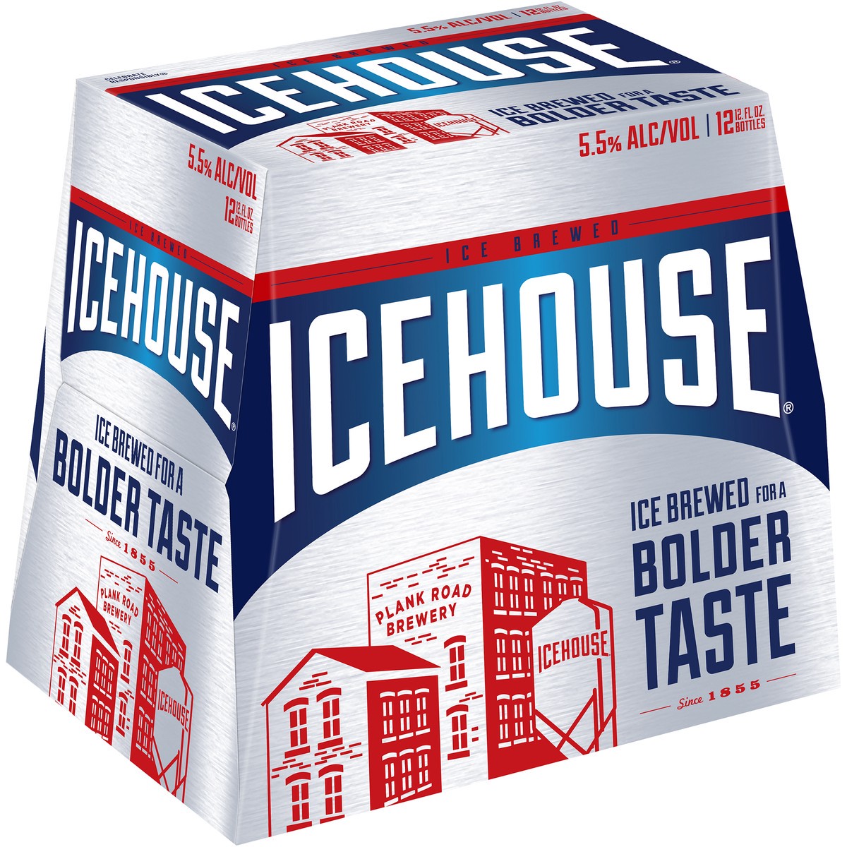 slide 2 of 9, Icehouse Beer, American Lager, 12 Pack, 12 fl. oz. Bottles, 5.5% ABV, 144 fl oz