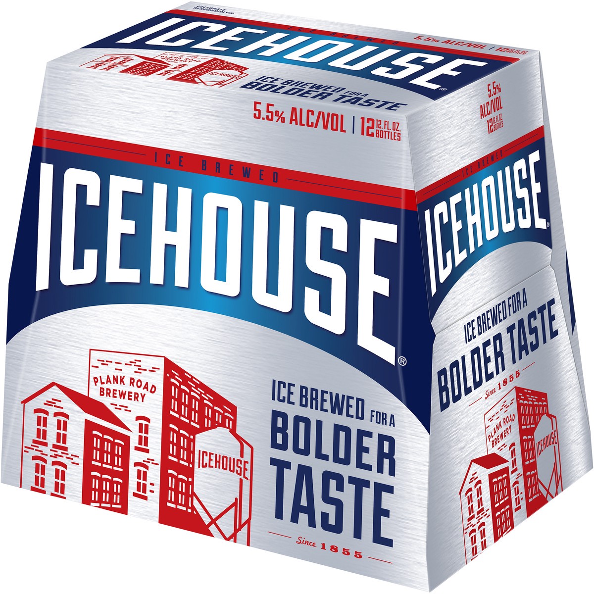slide 3 of 9, Icehouse Beer, American Lager, 12 Pack, 12 fl. oz. Bottles, 5.5% ABV, 144 fl oz