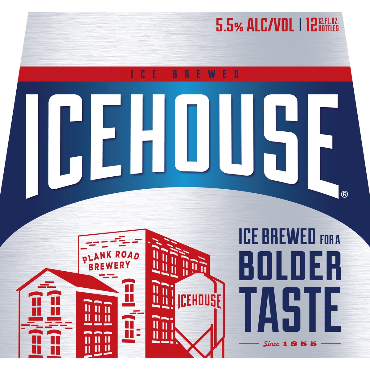 slide 6 of 9, Icehouse Beer, American Lager, 12 Pack, 12 fl. oz. Bottles, 5.5% ABV, 144 fl oz